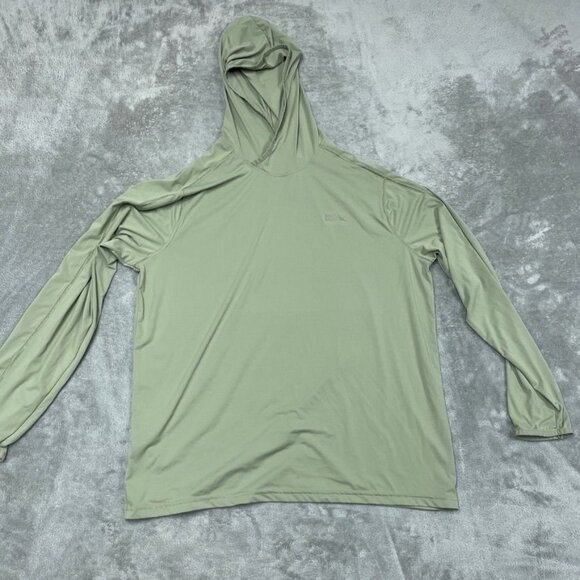 Eddie Bauer Solarfoil Hoodie Long Sleeve Lightweight Olive Size L a0800 - Picture 1 of 7